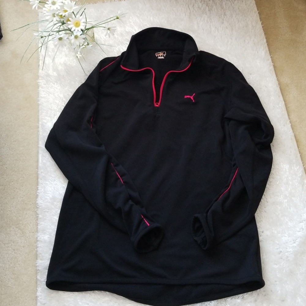 PUMA black pullover with thumbhole sz M